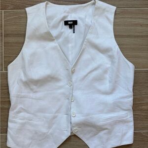 DKNY Classic White Vest